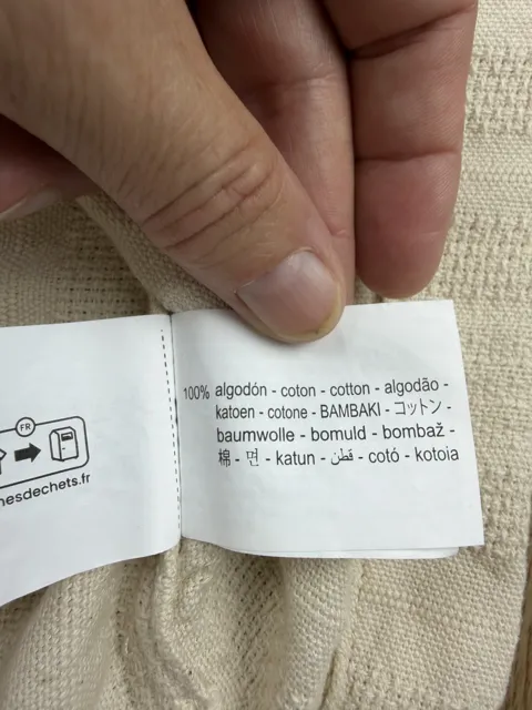 Fabric composition label